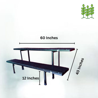 2Step Metal Stand Large (2SL-MS) - 60x20x20 Inches for Terrace Garden