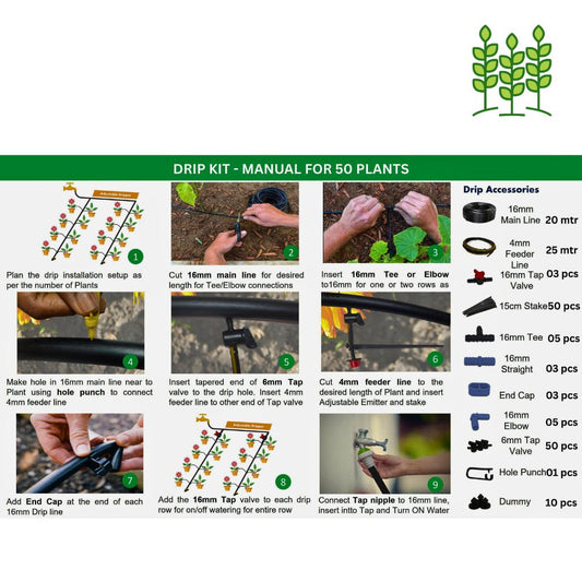 சொட்டு நீர் பாசன தோட்ட நீர்ப்பாசன கருவிகள்
