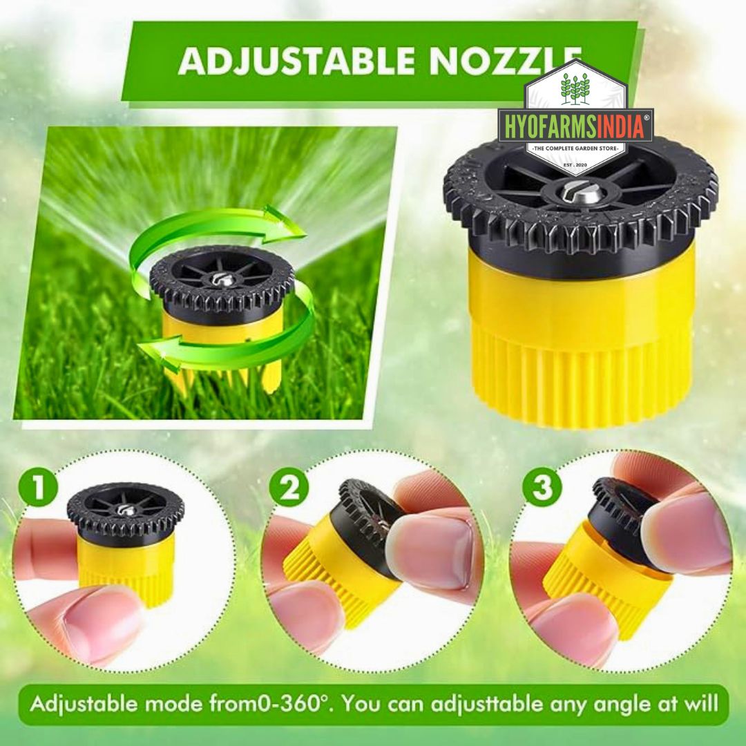 ADJUSTABLE POPUP LAWN SPRINKLER THREAD