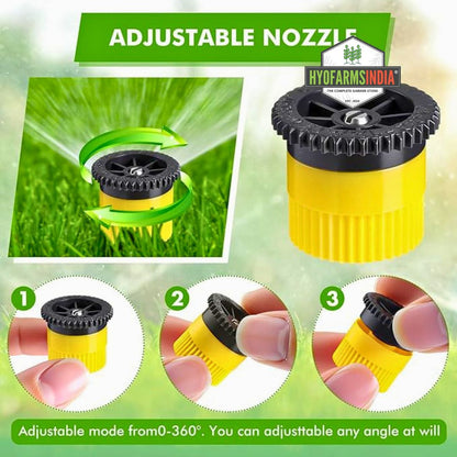 ADJUSTABLE POPUP LAWN SPRINKLER THREAD