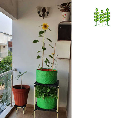 BS2T (20x20x30 In.) Balcony 2 TIER Satnd Model for Terrace Garden