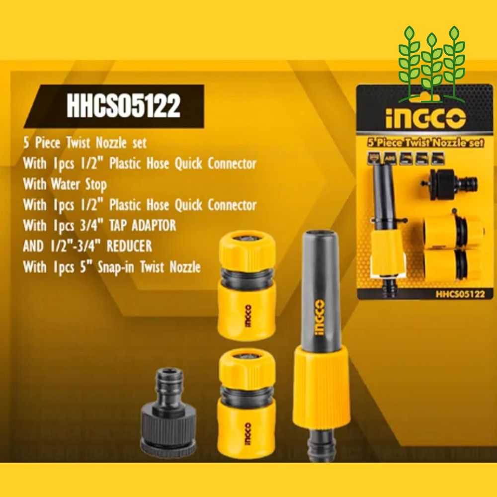 INGCO Twist Nozzle 5 pieces Set